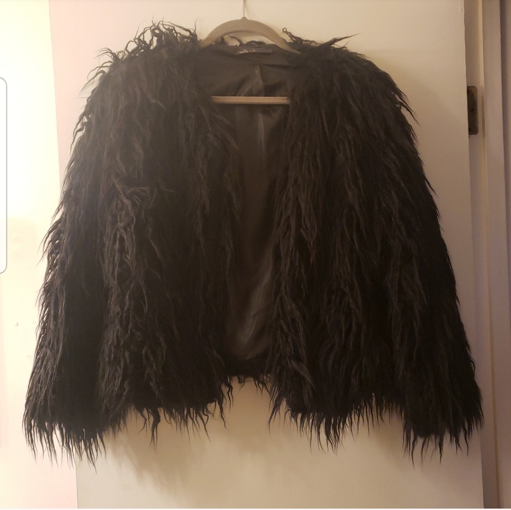 Black shaggy jacket